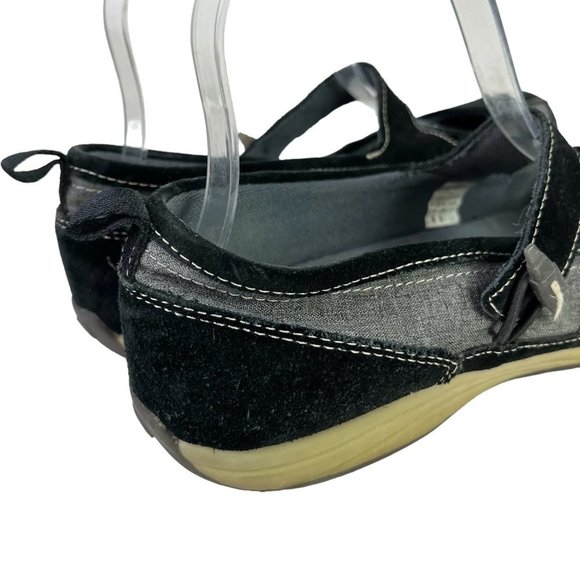 Lands End Womens Mary Janes Loafers Flats Sporty Casual Gray Black Shoes sz 8.5 - Picture 5 of 16